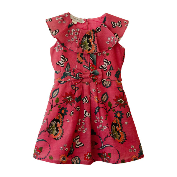 Alexa Dress, Pink Curious Butterflies - Victoria Road Dresses | Maisonette