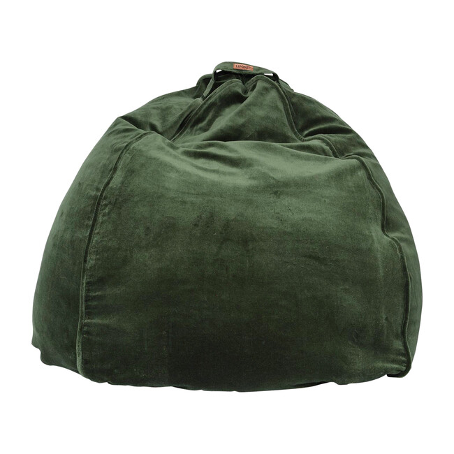 Velvet Beanbag Chair Cover, Kombu Green - Kids Seating - 1