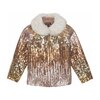 Nadine Jacket, Gold Multi Sequins - Jackets - 1 - thumbnail