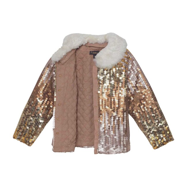Nadine Jacket, Gold Multi Sequins - Jackets - 3