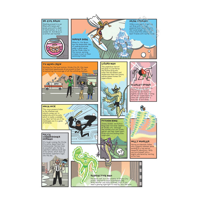 Superheroes Stickyscape - Arts & Crafts - 7