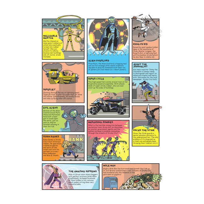 Superheroes Stickyscape - Arts & Crafts - 8