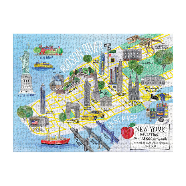 New York City Map 1000-Piece Puzzle - Galison Puzzles | Maisonette