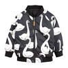 Reversible Swan Insulator Jacket, Black - Coats - 1 - thumbnail