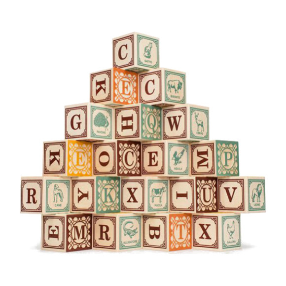 Italian Alphabet Blocks - Blocks - 1