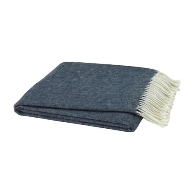Italian Herringbone Nursery Throw, Navy - Throws - 1