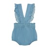 Cadeau Chambray Overall Baby Bloomers, Blue - Onesies - 2