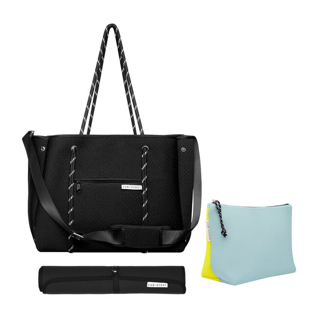 The Mum Set - Black Leader Carryall, Sprite Pouch, Black Mat - Diaper Bags - 1