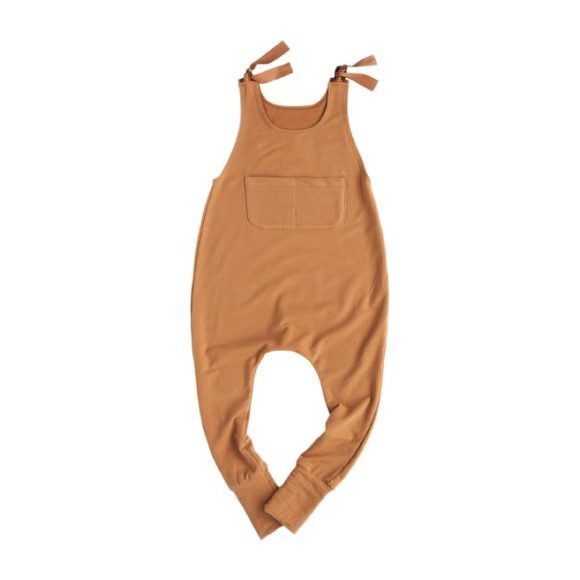 Terracotta French Terry Knit Overalls - Overalls - 1