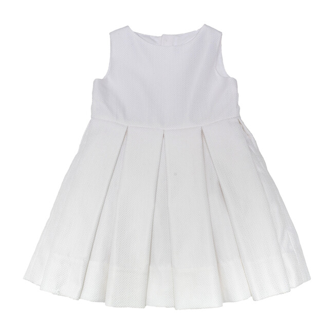 Tabla Pique Dress, White - Dresses - 1