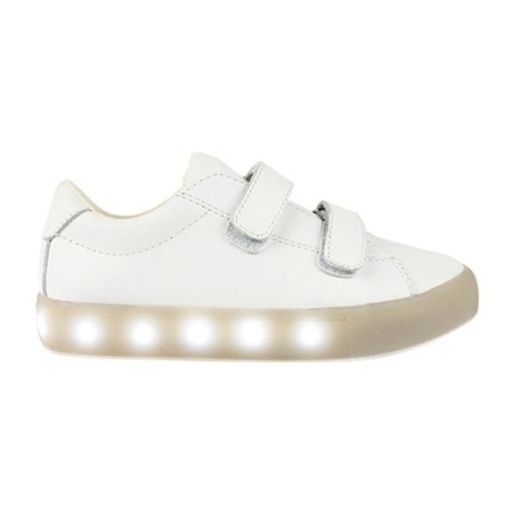St. Laurent Velcro Sneaker, White - Sneakers - 1