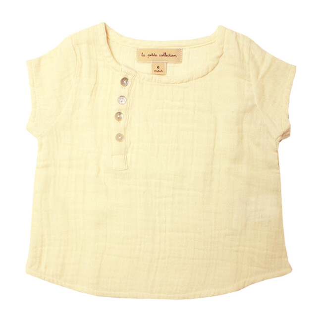 School Blouse, Vanilla Gauze - Blouses - 1