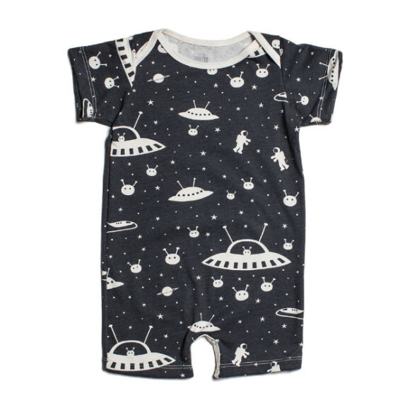 French Terry Onesie, Outer Space Midnight Blue - Onesies - 1