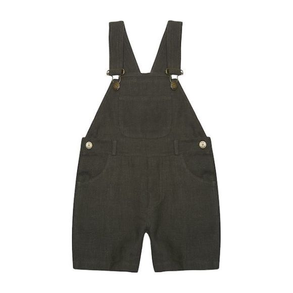 Linen Overalls, Seagrass - Overalls - 1