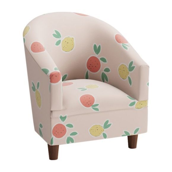 Kids Barrel Chair, Citrus - Accent Seating - 1 - zoom