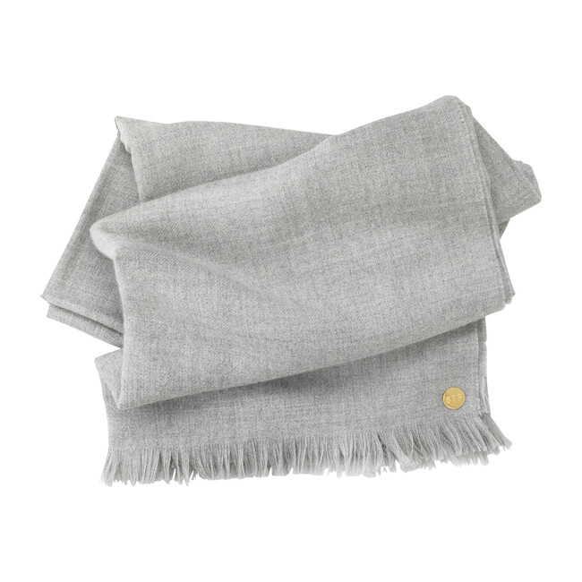 Baby Alpaca Throw, Soft Grey