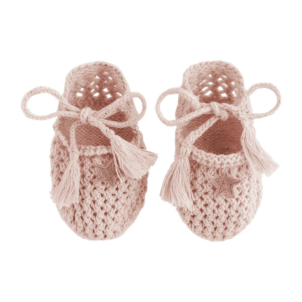 Knitted Baby Ballerinas, Pink - Baby 