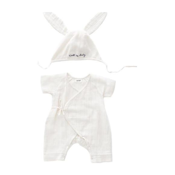 Baby Swaddle Set, White - Onesies - 2