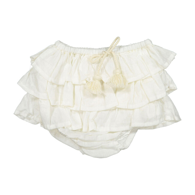 Ruffle Bloomer, White - Bloomers - 1