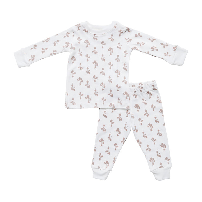Mini Radish Pajama Set, Mauve - Pajamas - 1