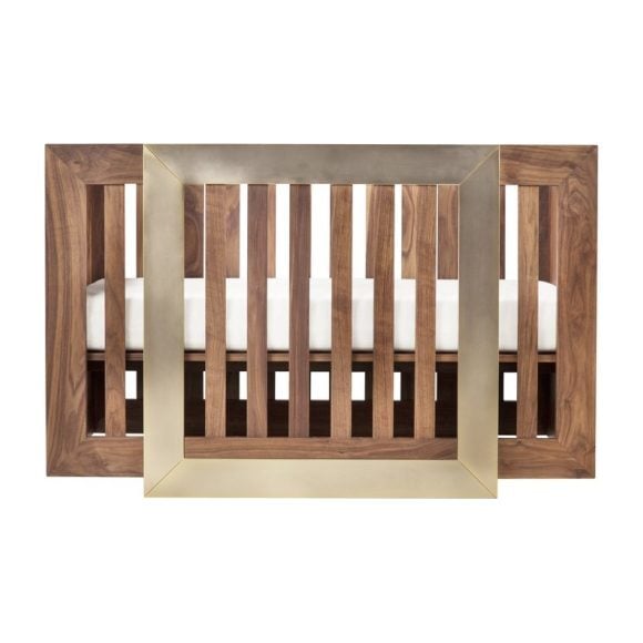 Lydian Crib, Walnut with 24k Gold