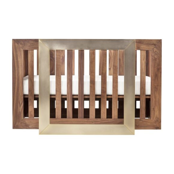 Lydian Crib, Walnut with 24k Gold