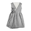 Tessa Wrap Dress, Black Gingham - Dresses - 1 - thumbnail