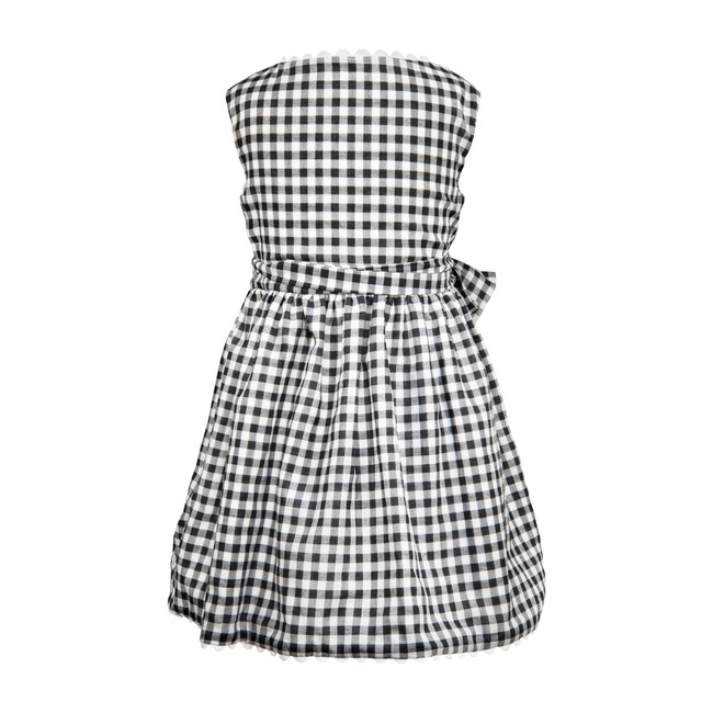 Tessa Wrap Dress, Black Gingham - Dresses - 3