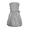 Tessa Wrap Dress, Black Gingham - Dresses - 3