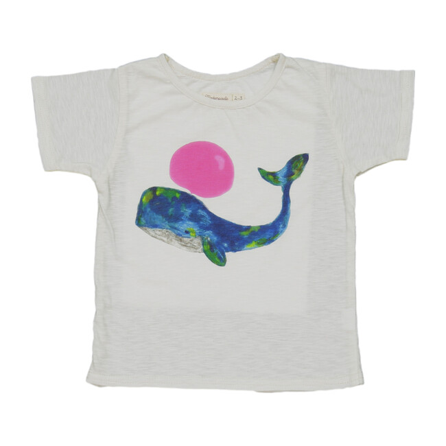 Paule Whale Tee, White - Tees - 1
