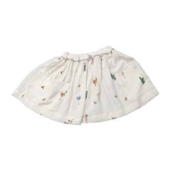 Trapez Cocktail Skirt, White - Skirts - 1