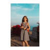 Tessa Wrap Dress, Black Gingham - Dresses - 7