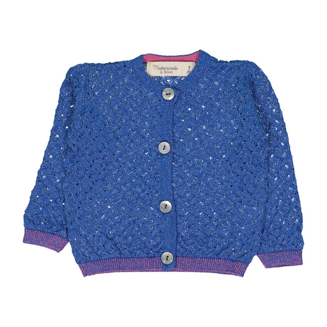 Diana Cardigan, Royal Blue - Sweaters - 1