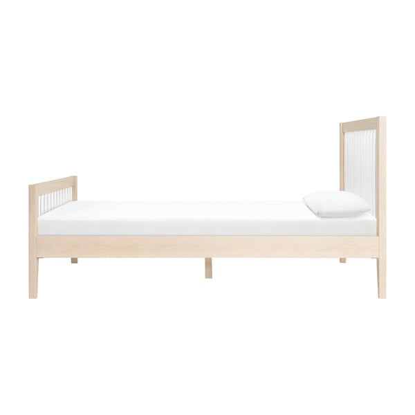 Sprout Platform Twin Bed, Washed Natural and White