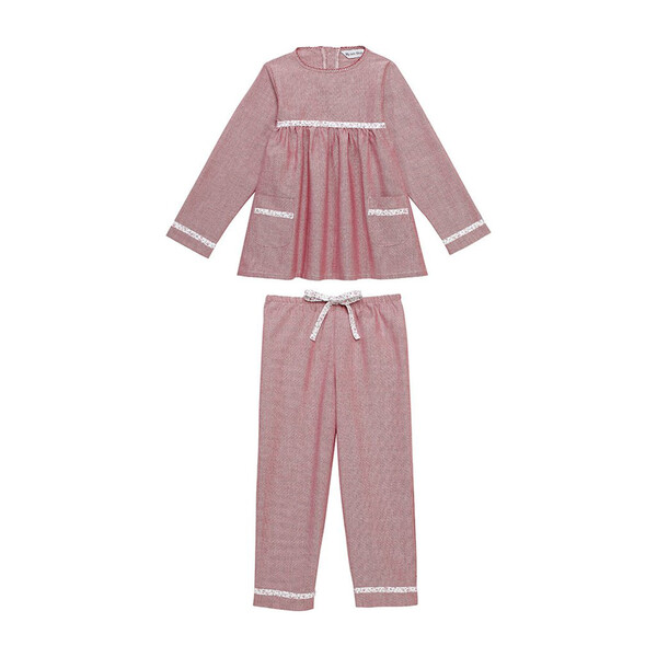 Lou Pajamas, Pink - Kids Girl Clothing Sleepwear - Maisonette