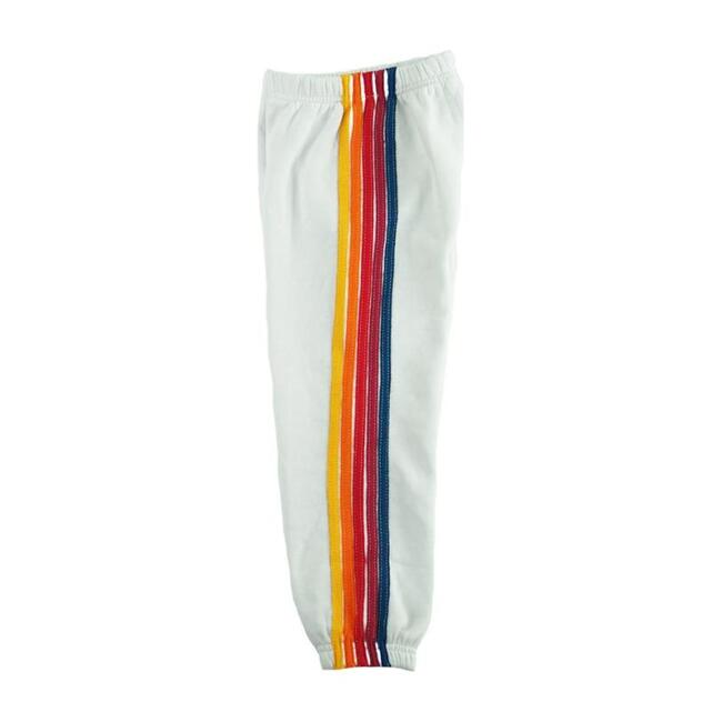 5 Stripe Sweatpant, White - Sweatpants - 1