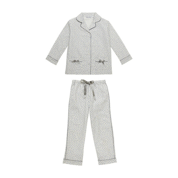 Delia Pajamas, Grey Floral Print