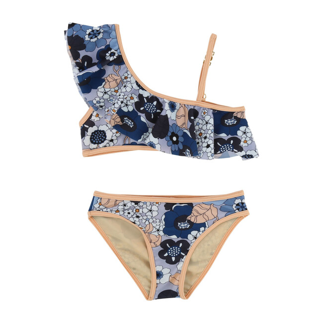 Bikini, Floral Print - Two Pieces - 1