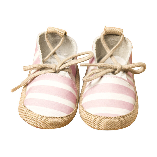 Alix Espadrille, Pink & Ecru