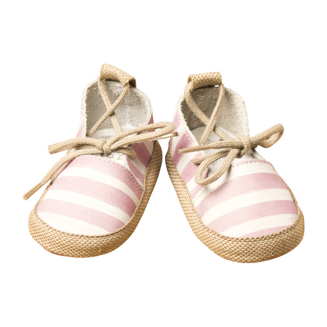 Alix Espadrille, Pink & Ecru