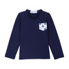 Boys Rash Guard, Graphic Blue - Rash Guards - 1 - thumbnail