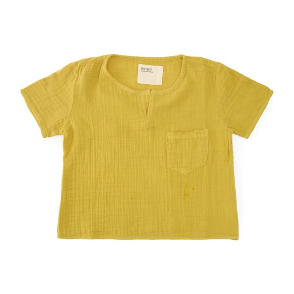 Short Sleeve Kurta, Mustard - Tees - 1