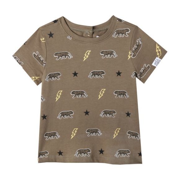 Mini Samuel T-Shirt, Olive Branch - Tees - 1