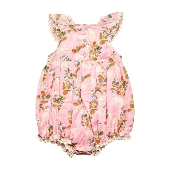 Baby Aurora Romper, Rabbit & Leaves - Onesies - 2