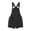 Yumi Denim Short Overalls, Black - Shorts - 1 - thumbnail