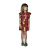 Veggie Woven Ruffled Dress, Red - Dresses - 3