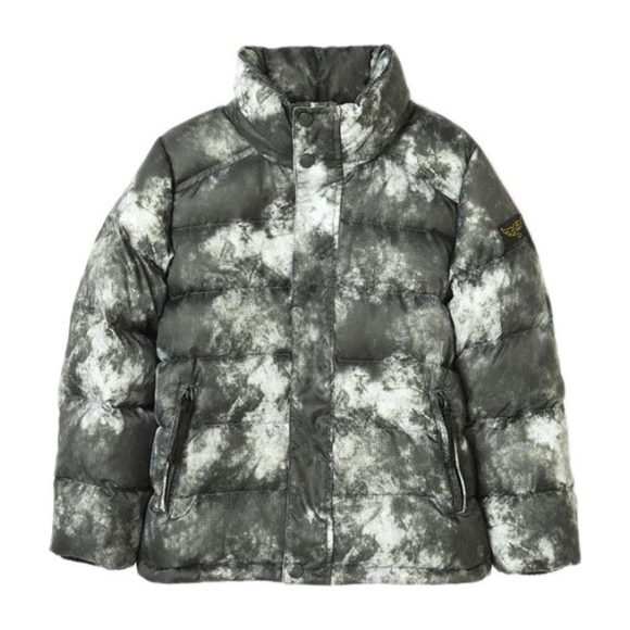 Snowslope Tie Dye Puffer Jacket, Grey - Puffers & Down Jackets - 4