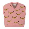 Banana Knitted Vest, Pink - Vests - 1 - thumbnail