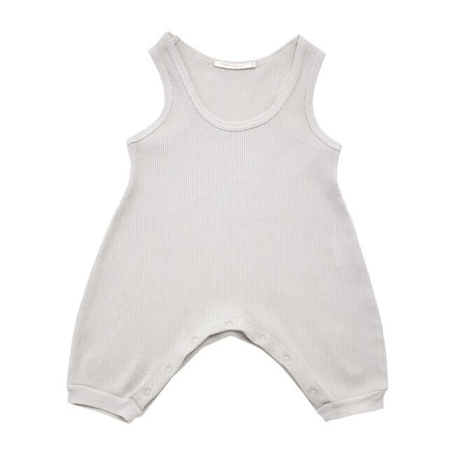 Racer Back Tank Coverall, Bone - Onesies - 1