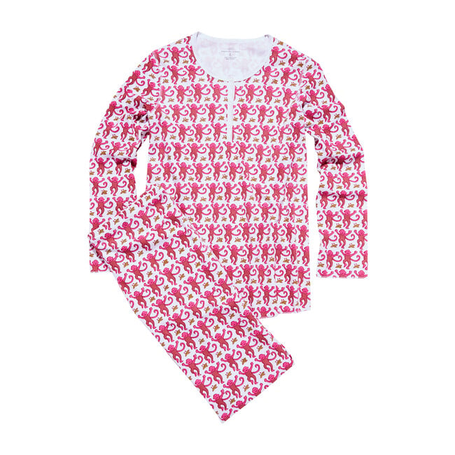 Women's Monkey Pajamas, Pink - Roller Rabbit Mommy & Me Shop | Maisonette